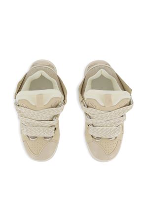 sneackers in pelle e poliestere beige LANVIN KIDS | N30329P82